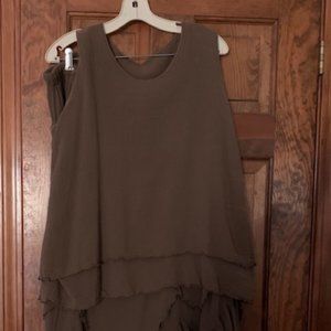 "Drawstrings" 2 piece gauze dress